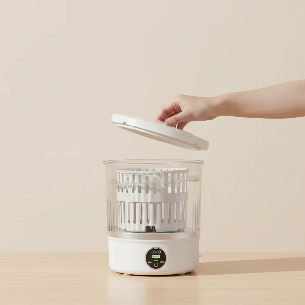 Ultra-Compact 3L Mini Washing Machine with Built-In Dryer