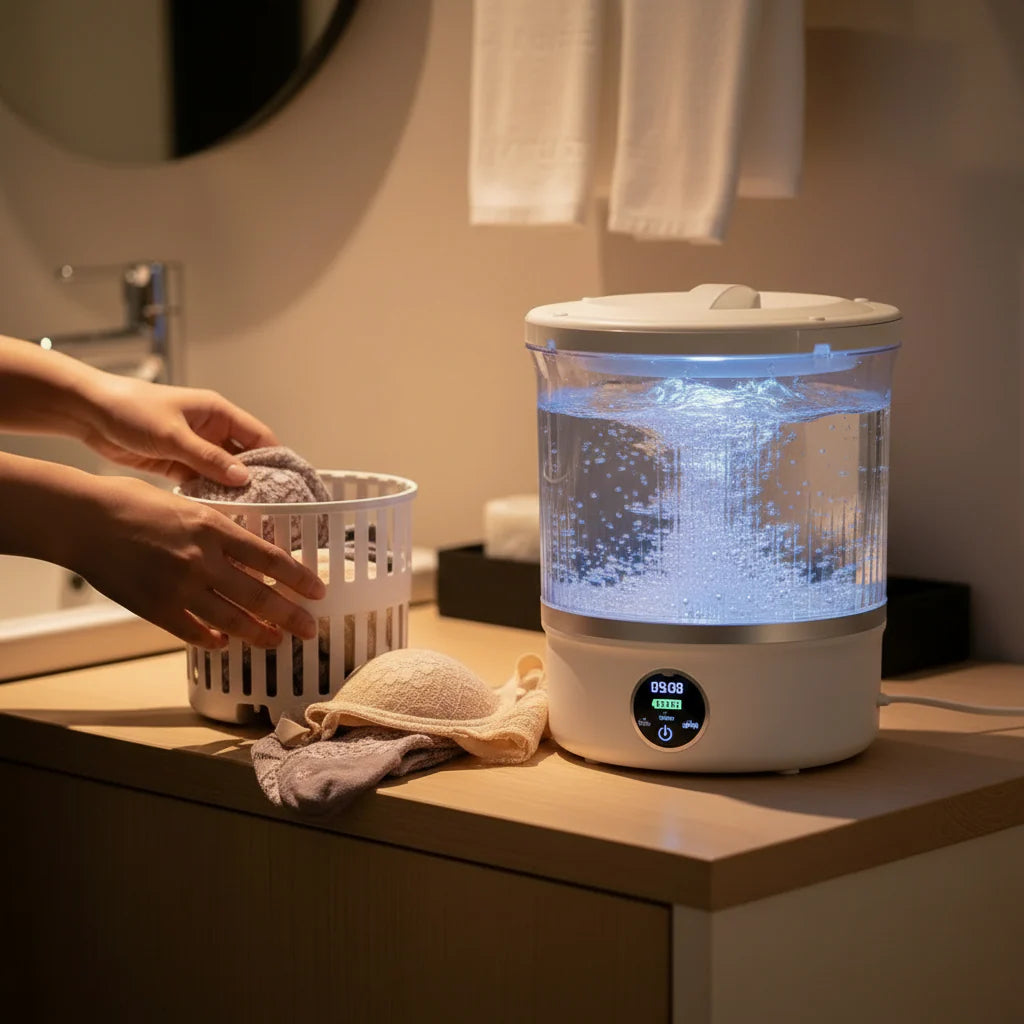 Ultra-Compact 3L Mini Washing Machine with Built-In Dryer