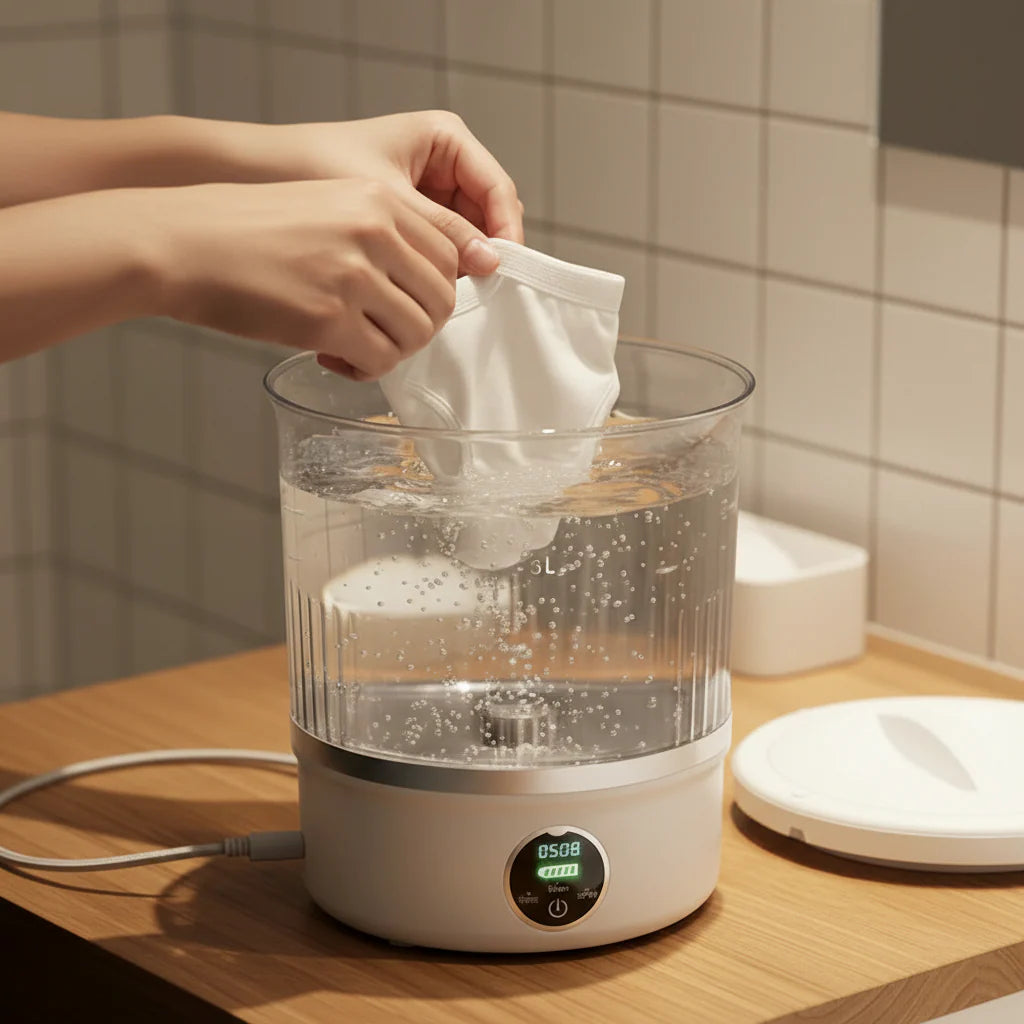 Ultra-Compact 3L Mini Washing Machine with Built-In Dryer