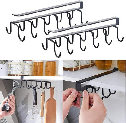 1 Pcs Double-Row 12 Hooks for Kitchen Storage