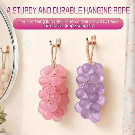 Handmade Grape Cluster Soap on Rope