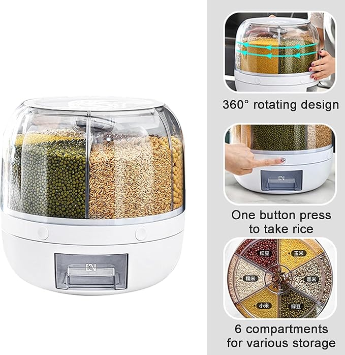 6-Grid Rotating Grains Dispencer