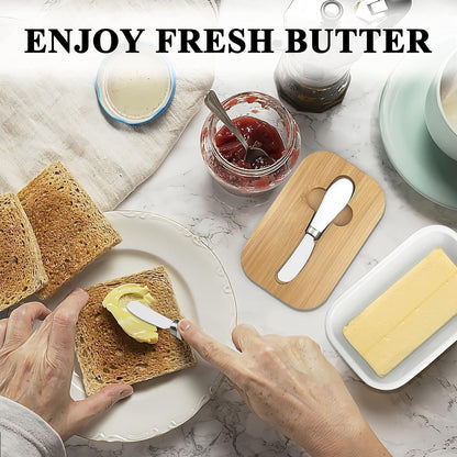 Butter Dish with Bamboo Lid
