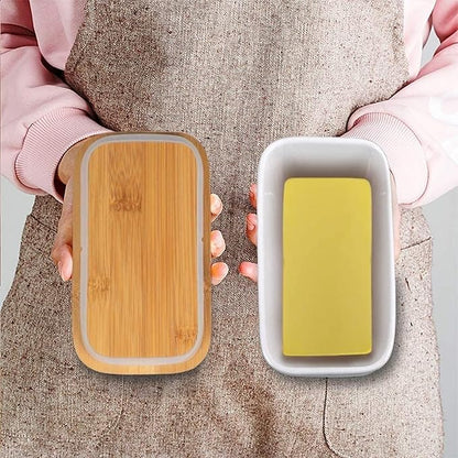 Butter Dish with Bamboo Lid