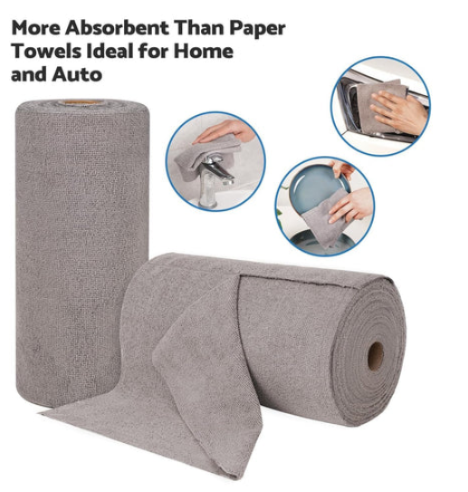 Reusable Microfiber Kitchen Towel Roll (20 Sheets)